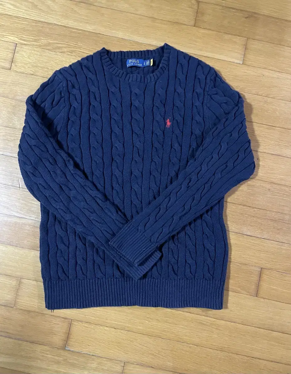 Polo Cable Knit Navy L