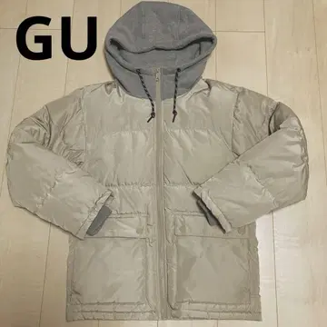 (51)지유 베이지 패딩 자켓 (후드 부착)
