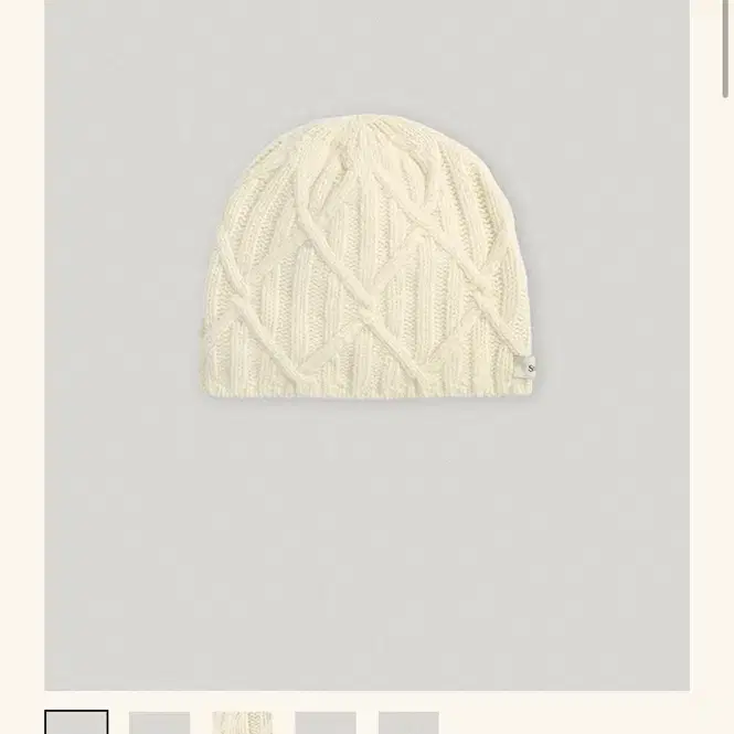 스무스무드 mont blanc knit hat 크림