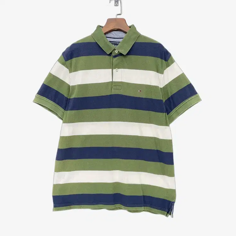 (L) Tommy Hilfiger Men's Stripe kara Vahn T-Shirt