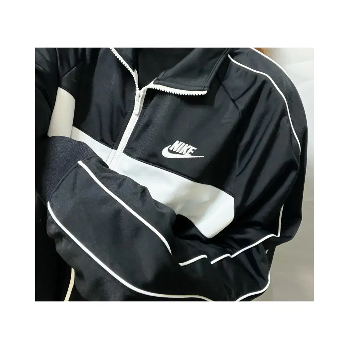 NikeJerseyJibeomWhaleTrackTopTrainingJerseyWhiteBlackStudentUniformSoccerUniformxL