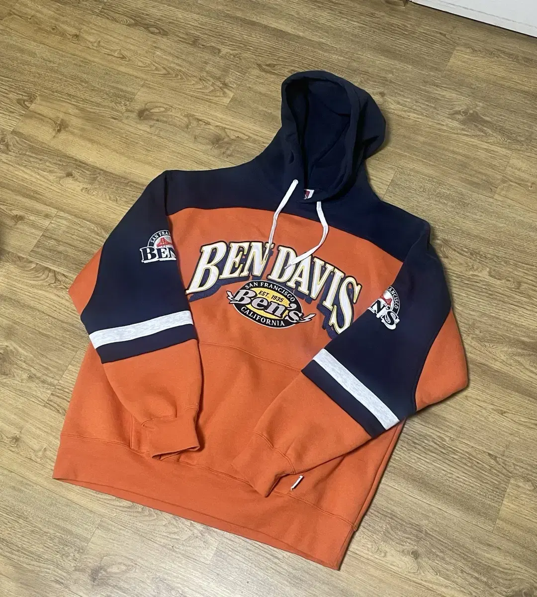 Ben Davis White Belle Hoodie Dark Orange XL