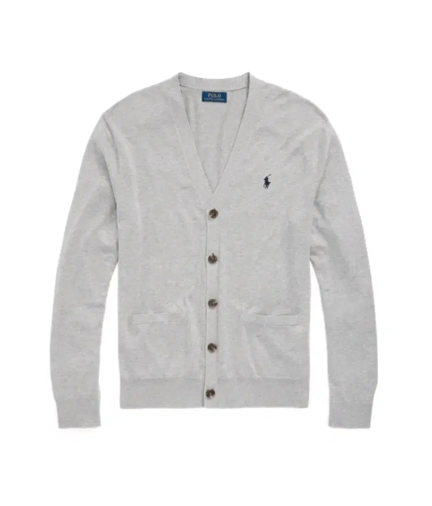 Polo cardigan gray