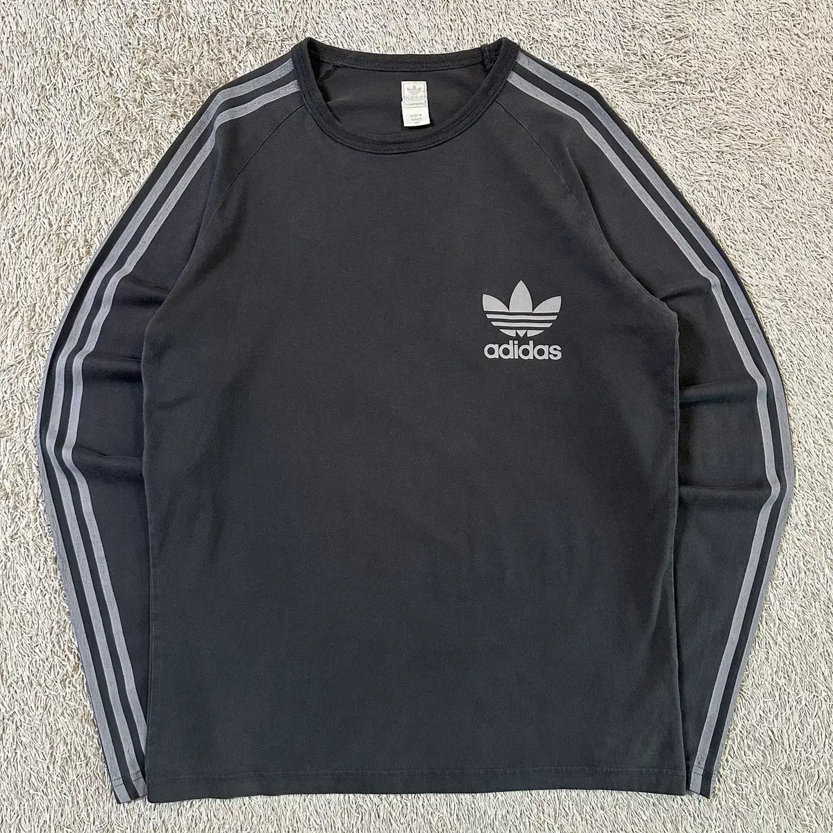 [2XL] 00s 아디다스 ADIDAS 사이드라인 롱슬리브 다크그레이