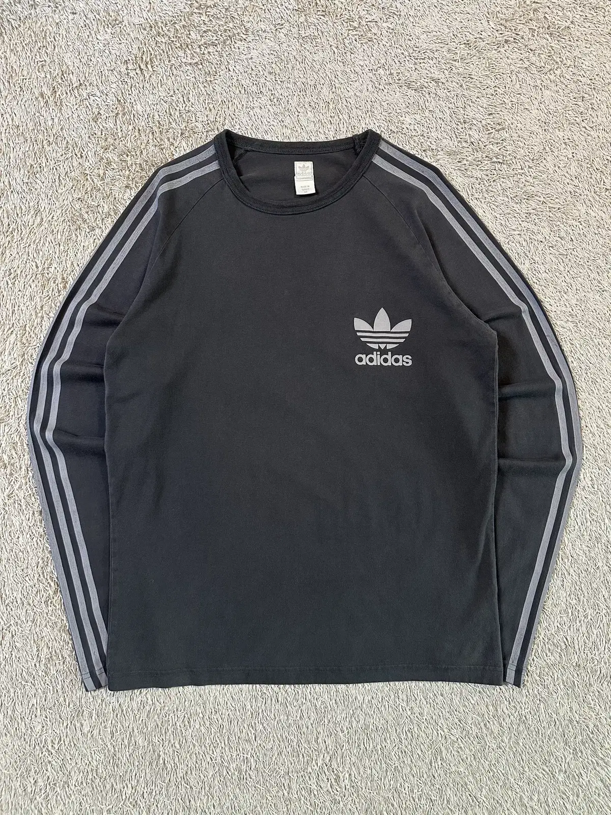 [2XL] 00s ADIDAS Sideline Long Sleeve Dark Grey