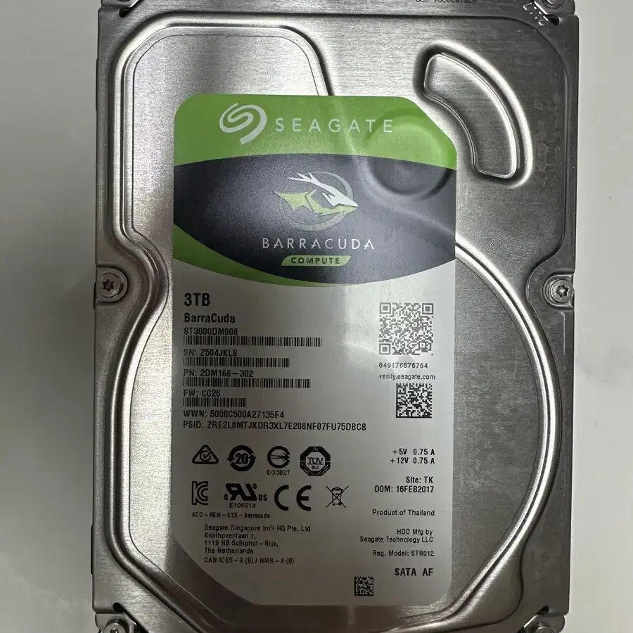 씨게이트 바라쿠다 3테라 hdd