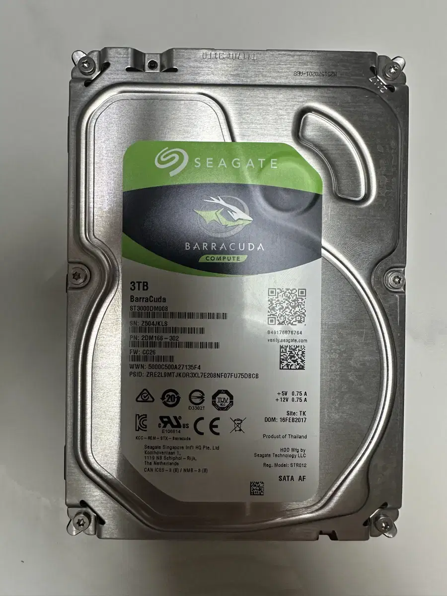 씨게이트 바라쿠다 3테라 hdd