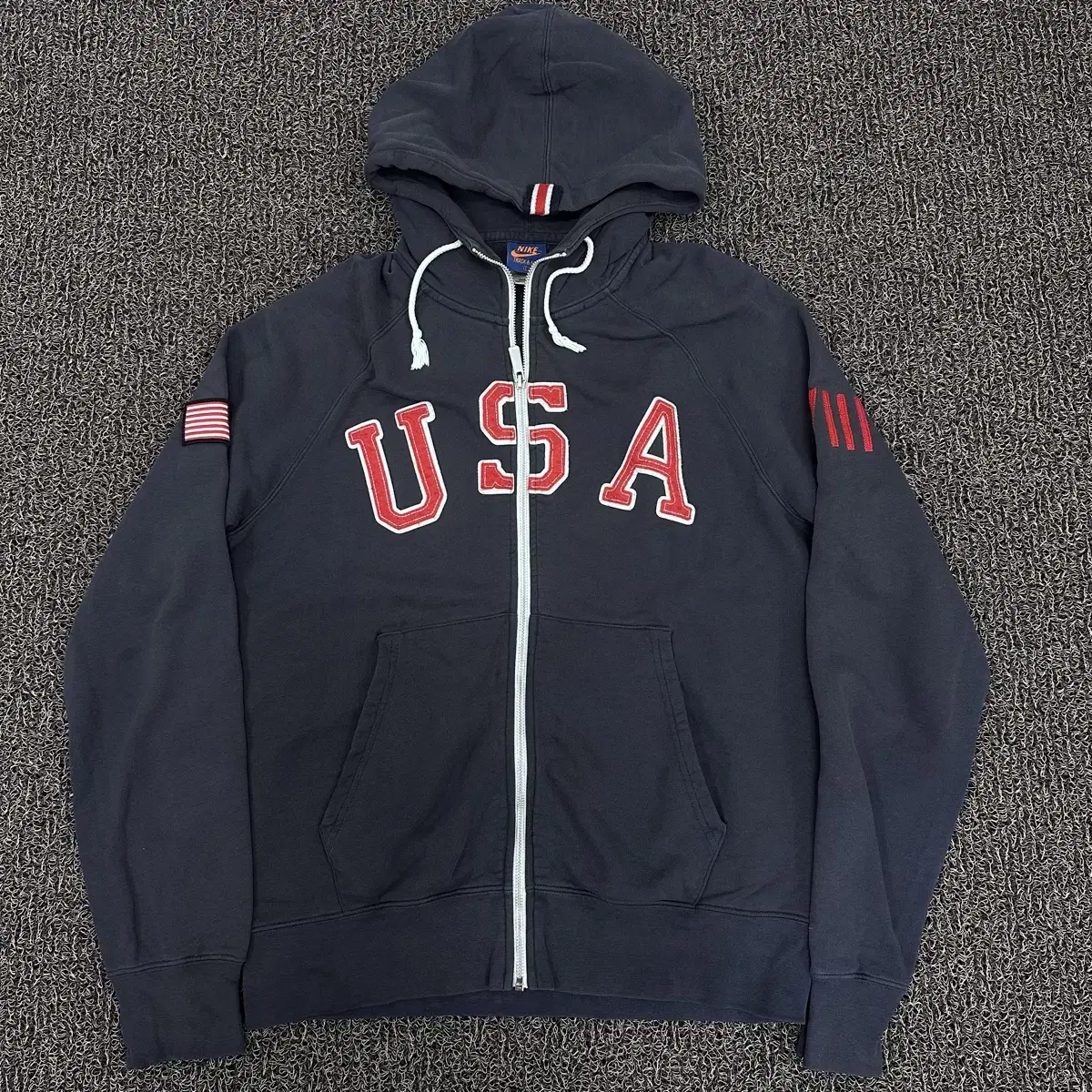 Nike USA Old School Hoodie Zip Up L