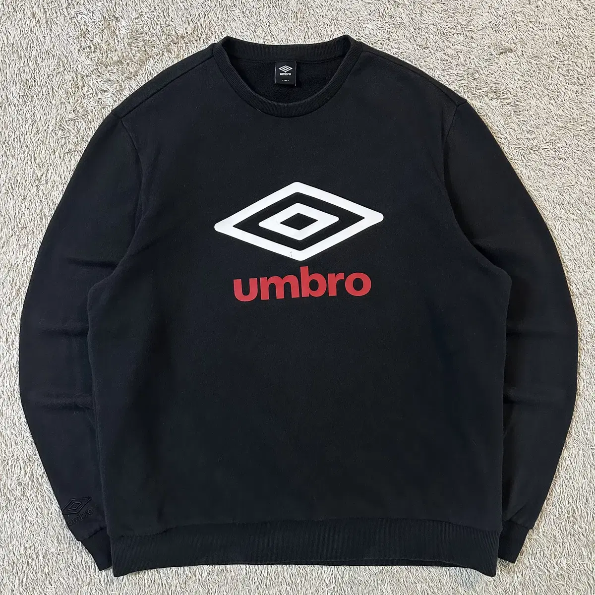 [2XL] 엄브로 UMBRO 빅로고 맨투맨 블랙