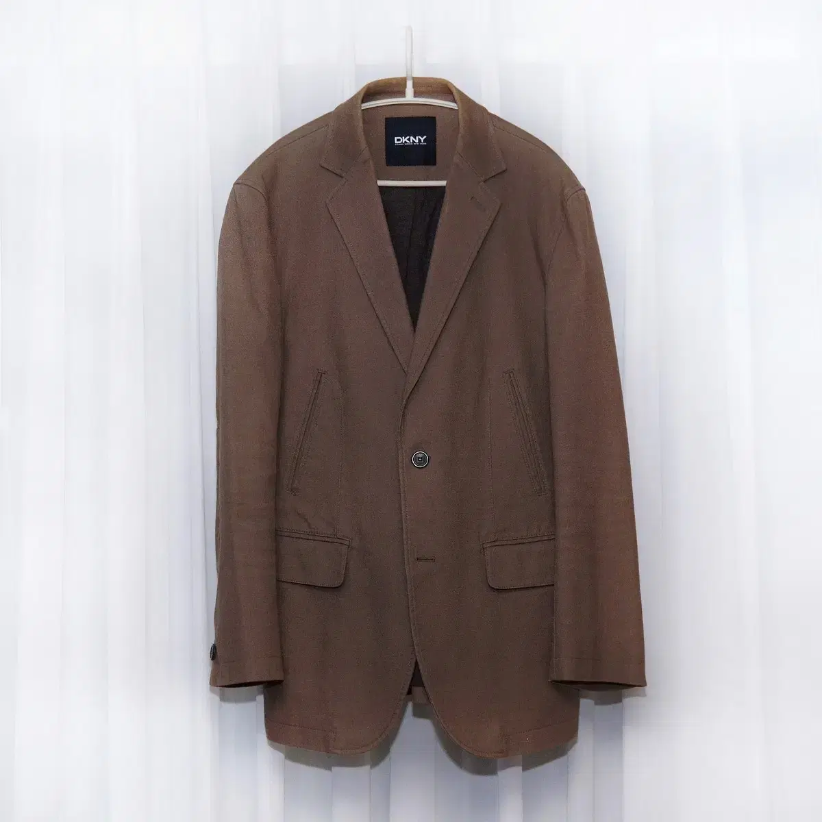 DKNY Brown Cotton Classic Casual Blazer Jacket (100+)