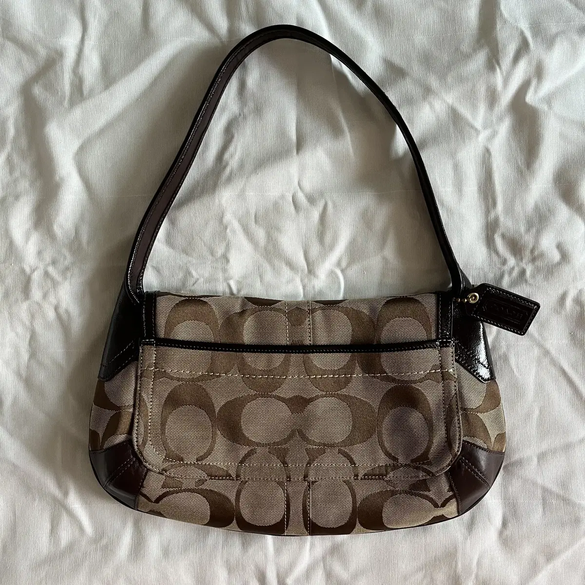 COACH 00's Turnlock JacquardShoulder Bag