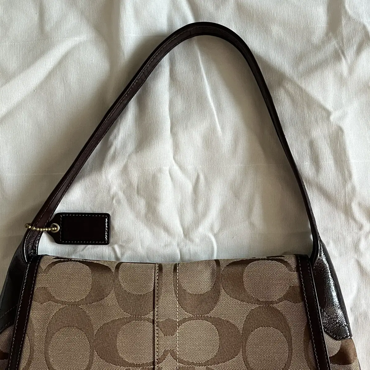 COACH 00's Turnlock JacquardShoulder Bag