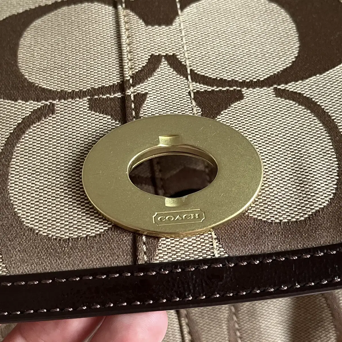 COACH 00's Turnlock JacquardShoulder Bag