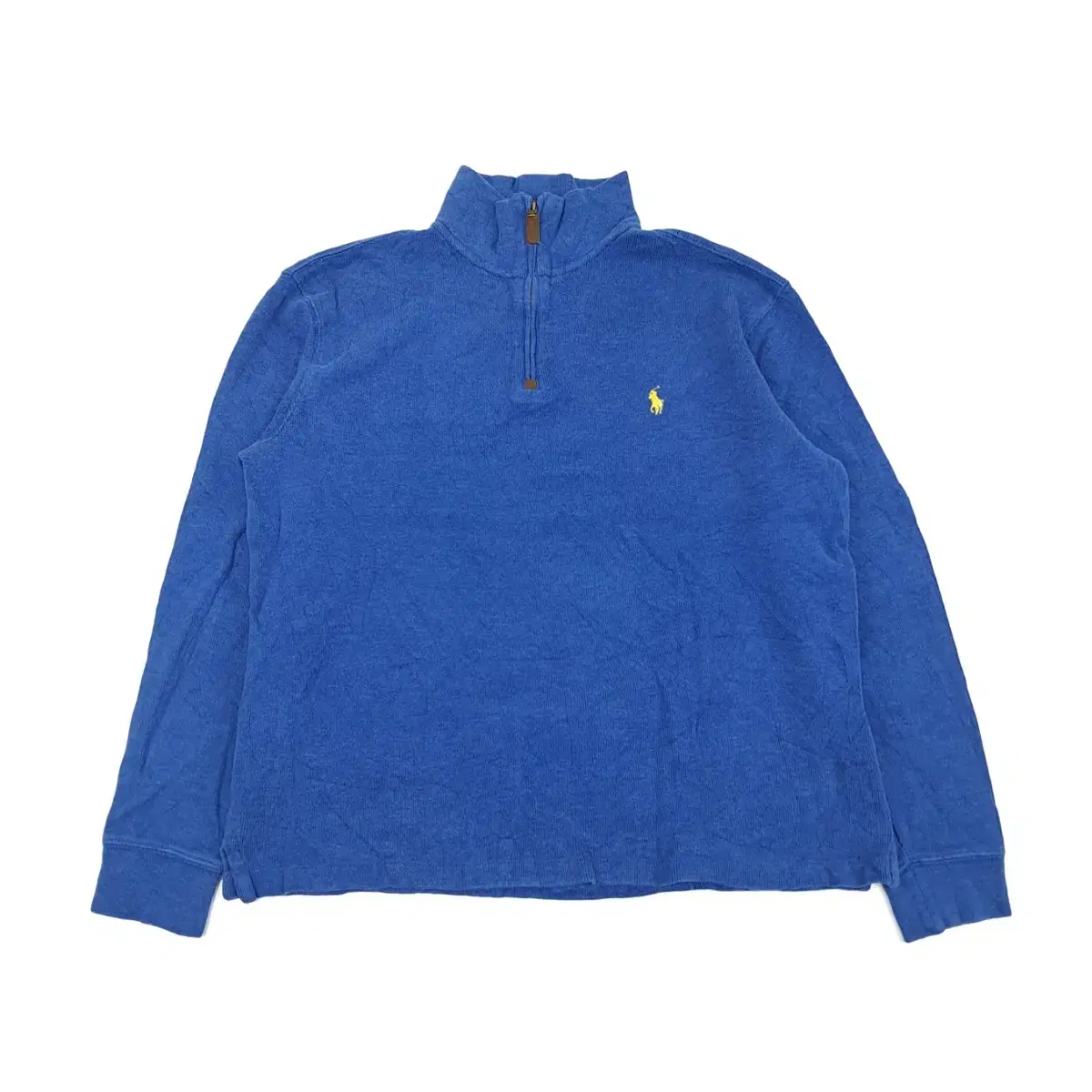 (CS127)M Polo Ralph Lauren Aqua-bloo half zip long sleeve knit