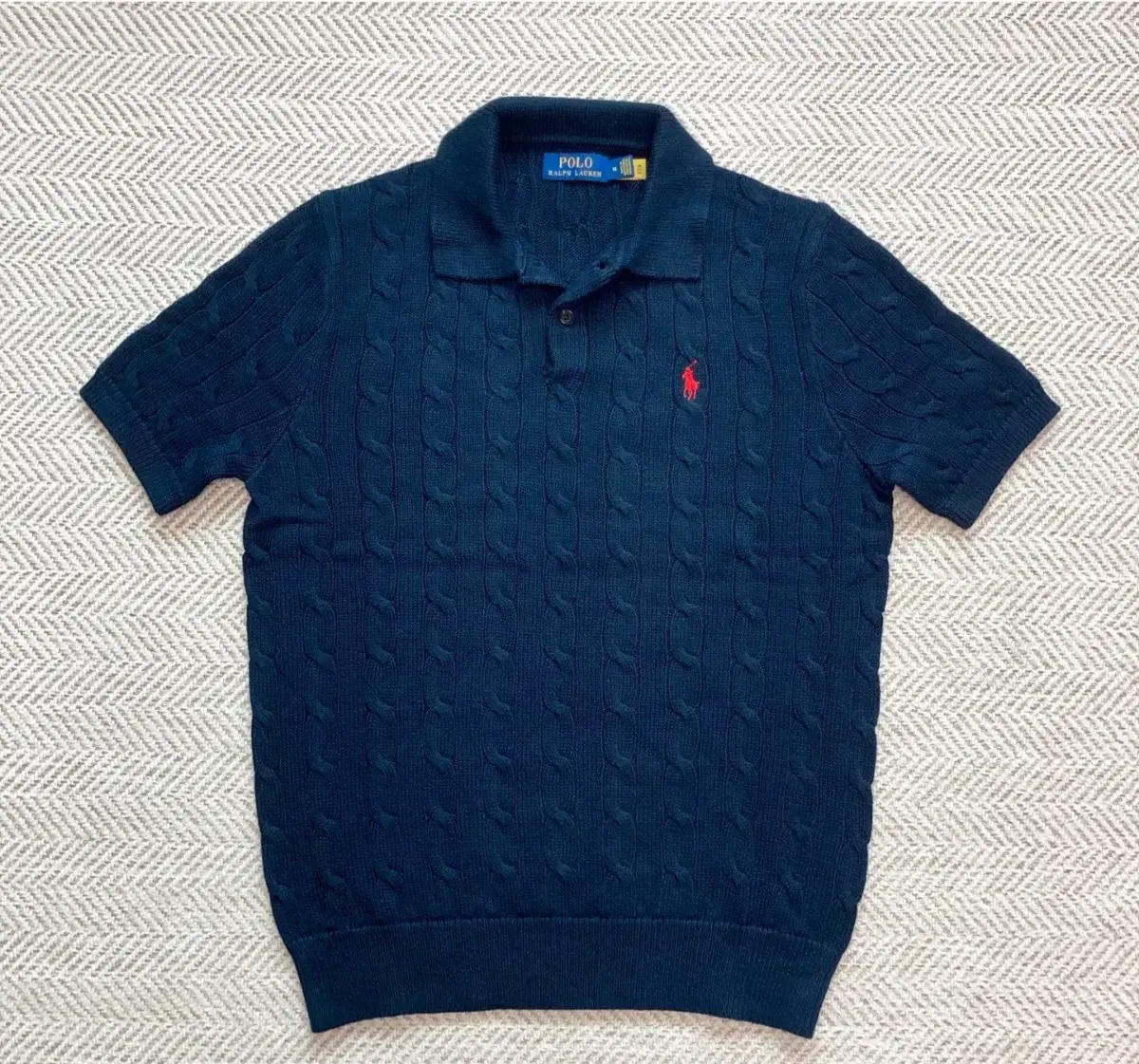 Polo pretzel kara short sleeve knit