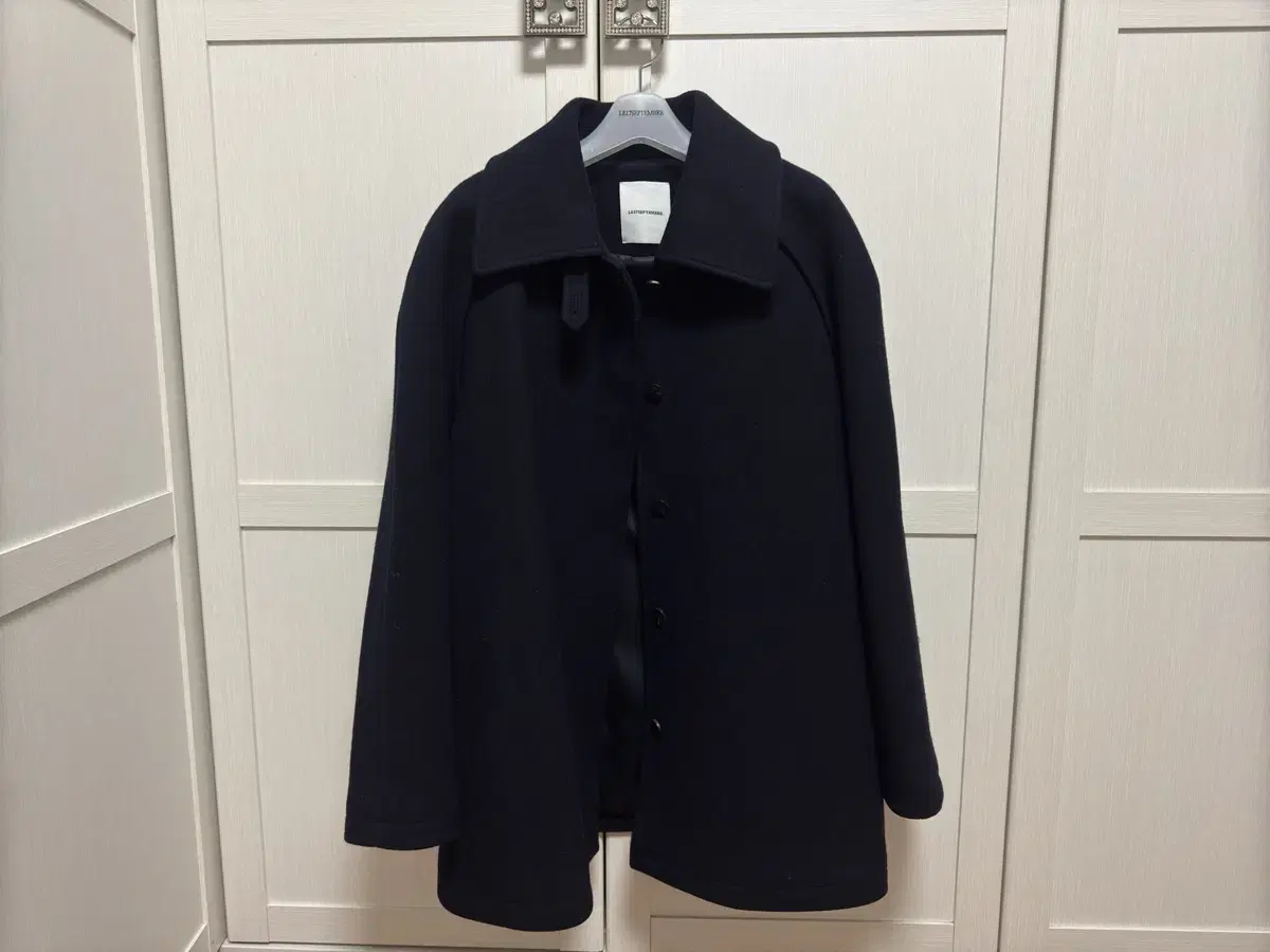 Le917 Raglan Sleeve Half Coat Navy