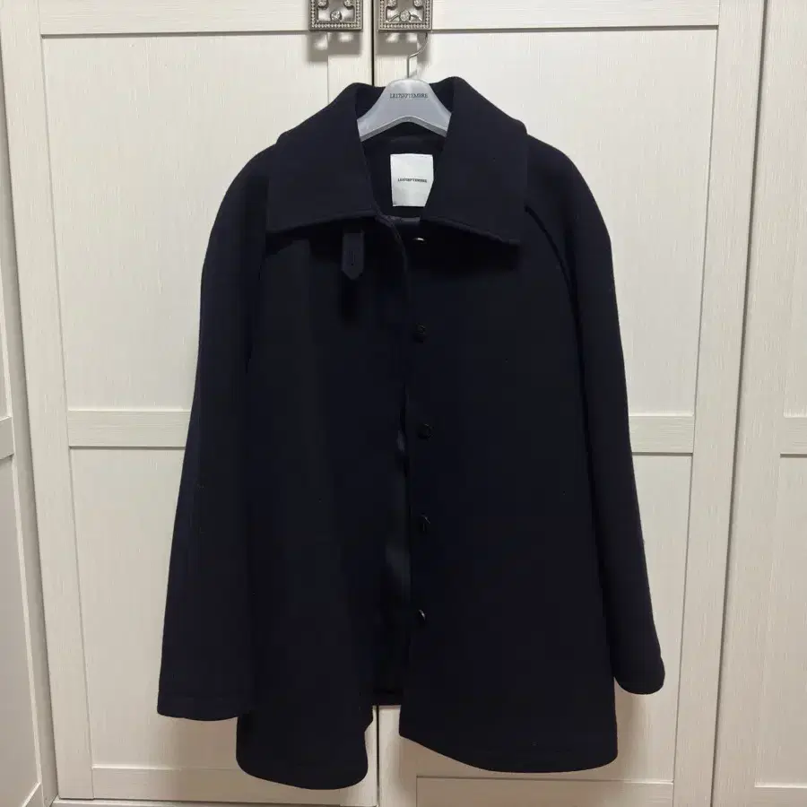 르917 Le917 Raglan Sleeve Half Coat Navy