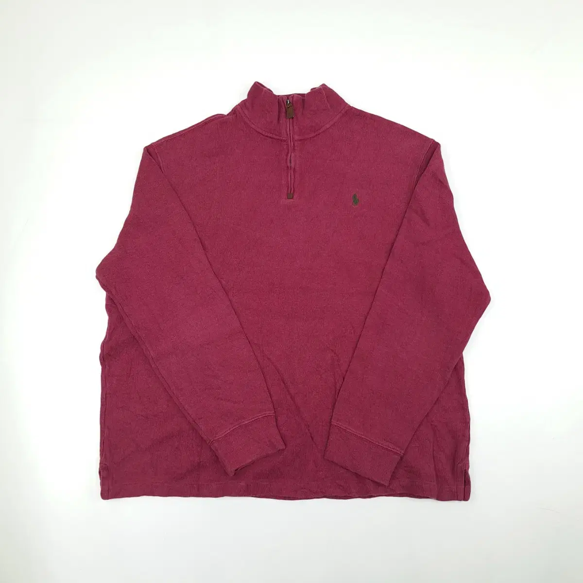 (CS131)XL Polo Ralph Lauren Red Wine Half-Zip Long Sleeve Knit