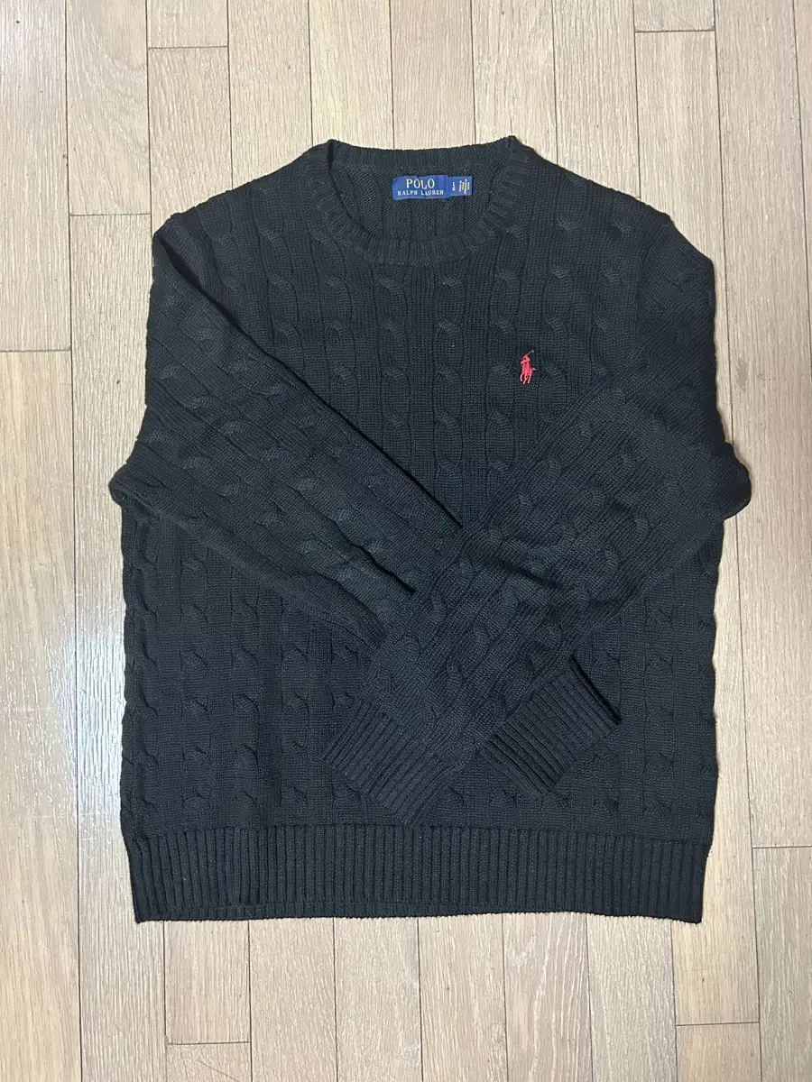 Polo Ralph Lauren Cotton cable knit black size L