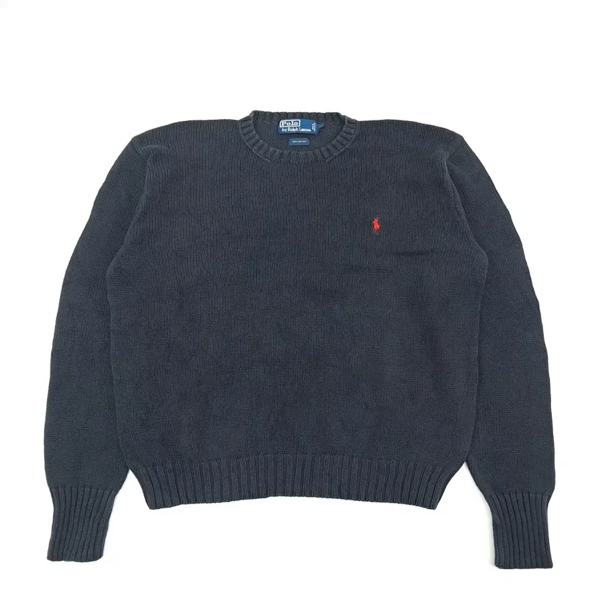 (CS132)L Polo Ralph Lauren Black Round Long Sleeve Knit