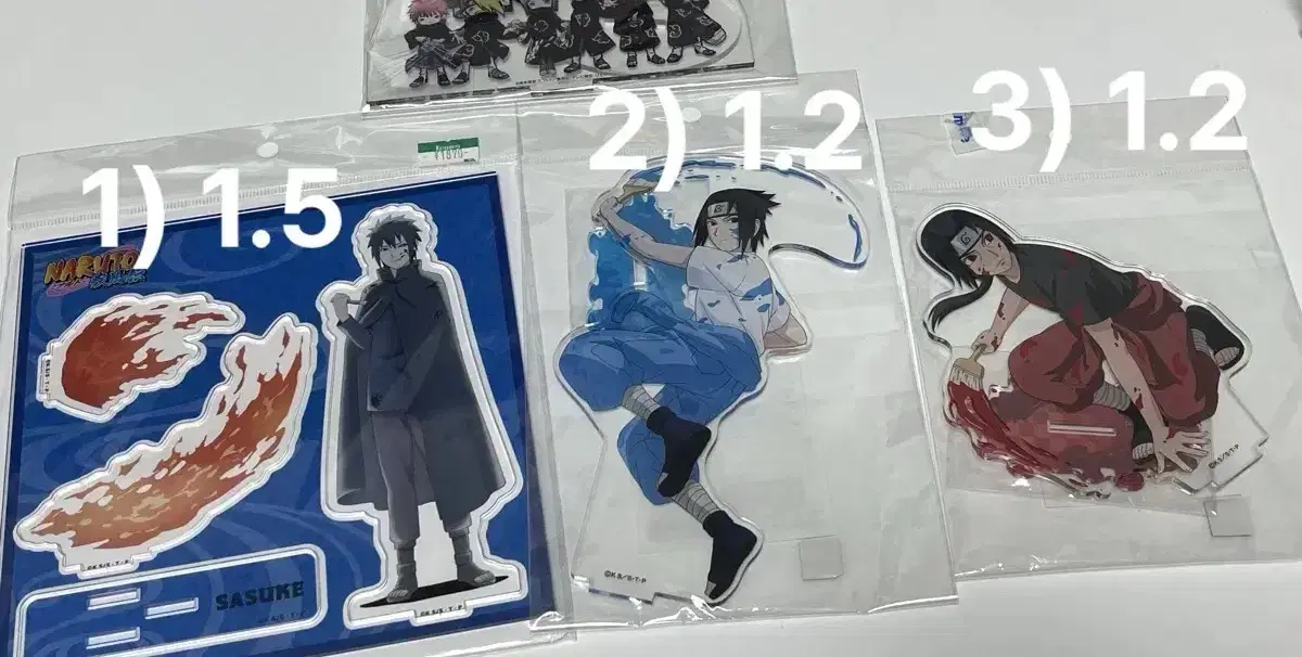 Naruto Sasuke Itachi Akatsuki acrylic stand unsealed