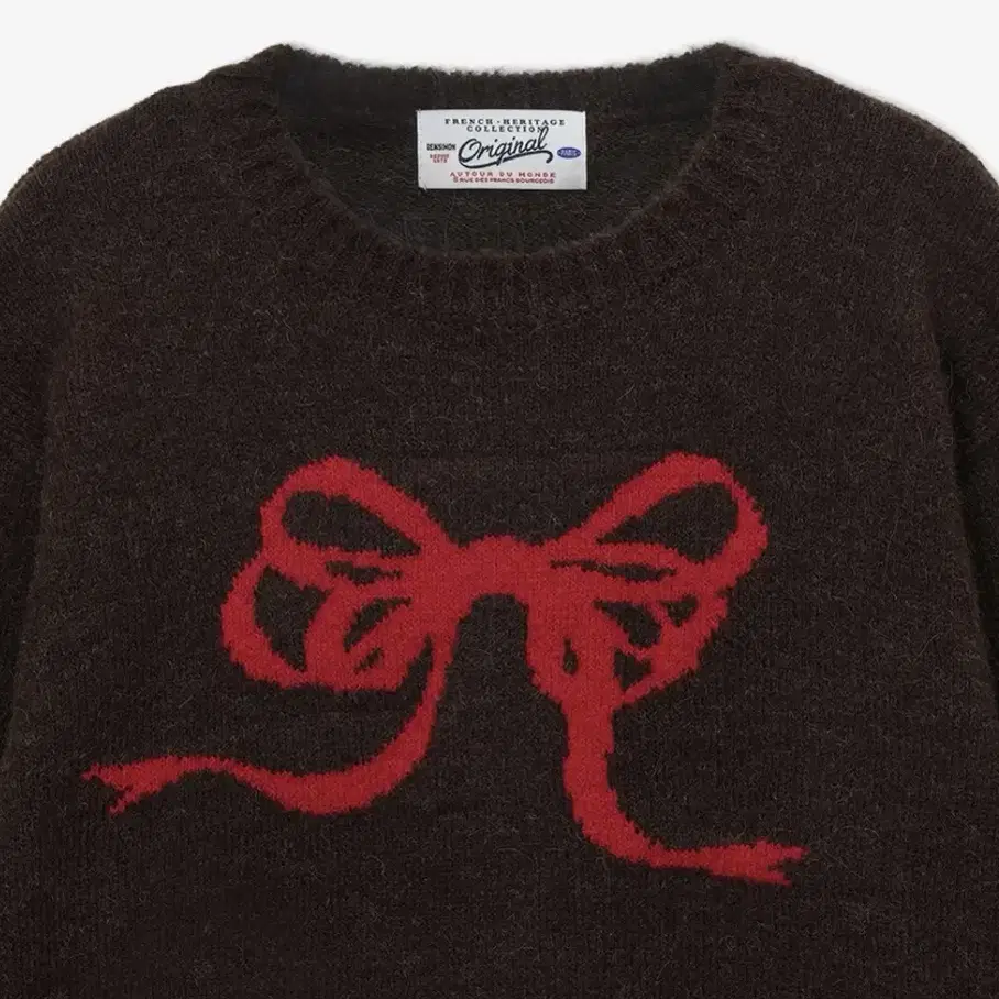 [벤시몽] RIBBON JACQUARD KNIT - BROWN