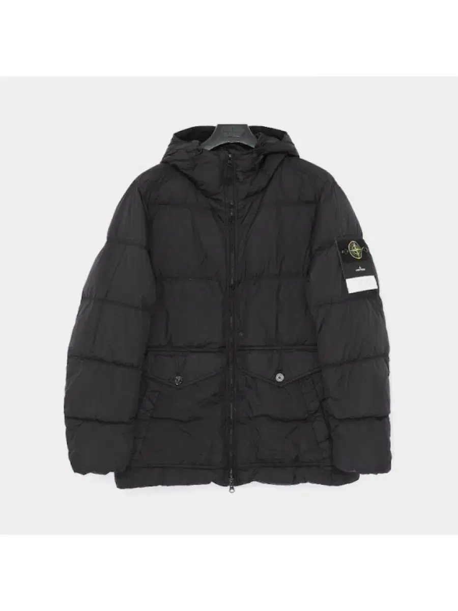 24FW Stone Island Crinkle Labs Hoodie Black New for sale