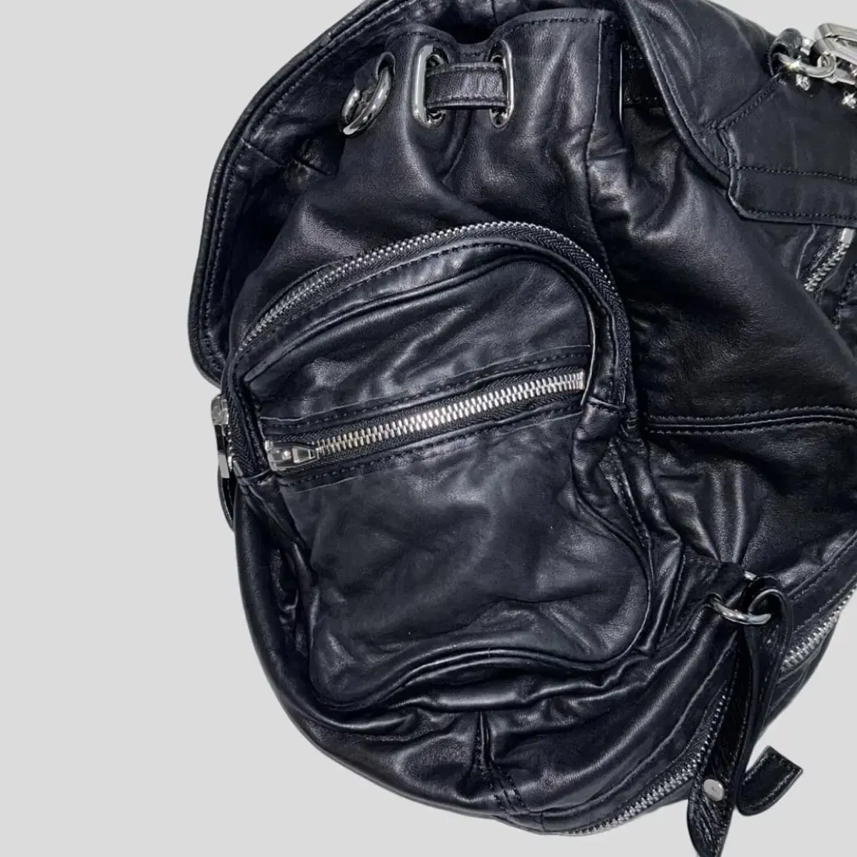 ALEXANDER WANG multi zipper leather bag