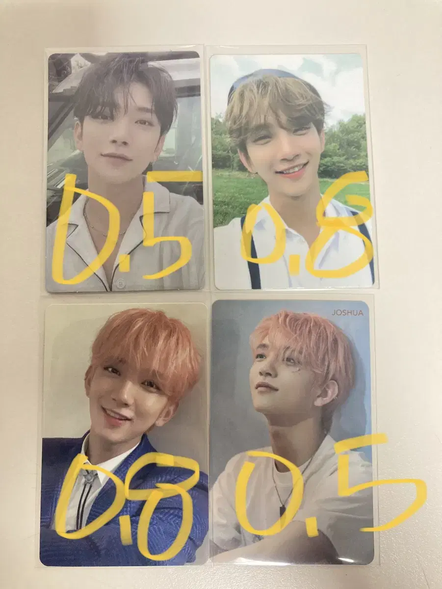 Seventeen joshua photocard sells (back page)