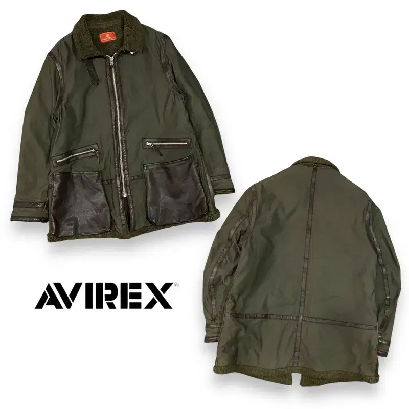 Avyrex B-7 Shearling and Leather Mustang Parka Y08102