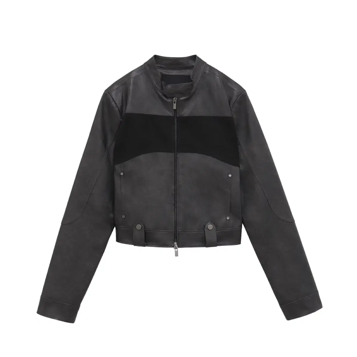 트리밍버드 Suede Coloring Crop Biker Jacket