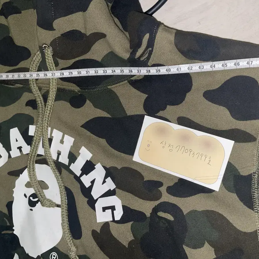 [BAPE] 베이프 퍼스트 카모 컬리지 풀오버 후드 아미 그린XL