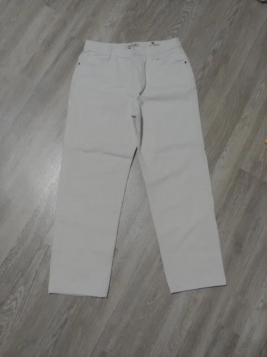 Wide-leg cotton pants, wide pants, size M 27- (new with tag) ivory color, thick fabric