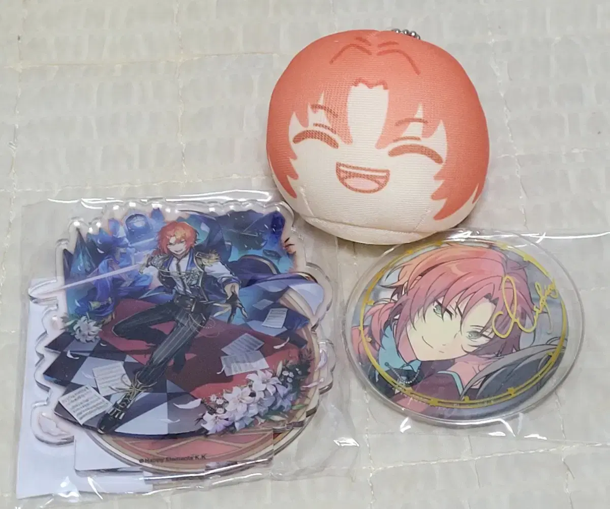 Bulk) Anstar Tsukinaga Leo Manju Badge Raspberry Collaboration Acrylic