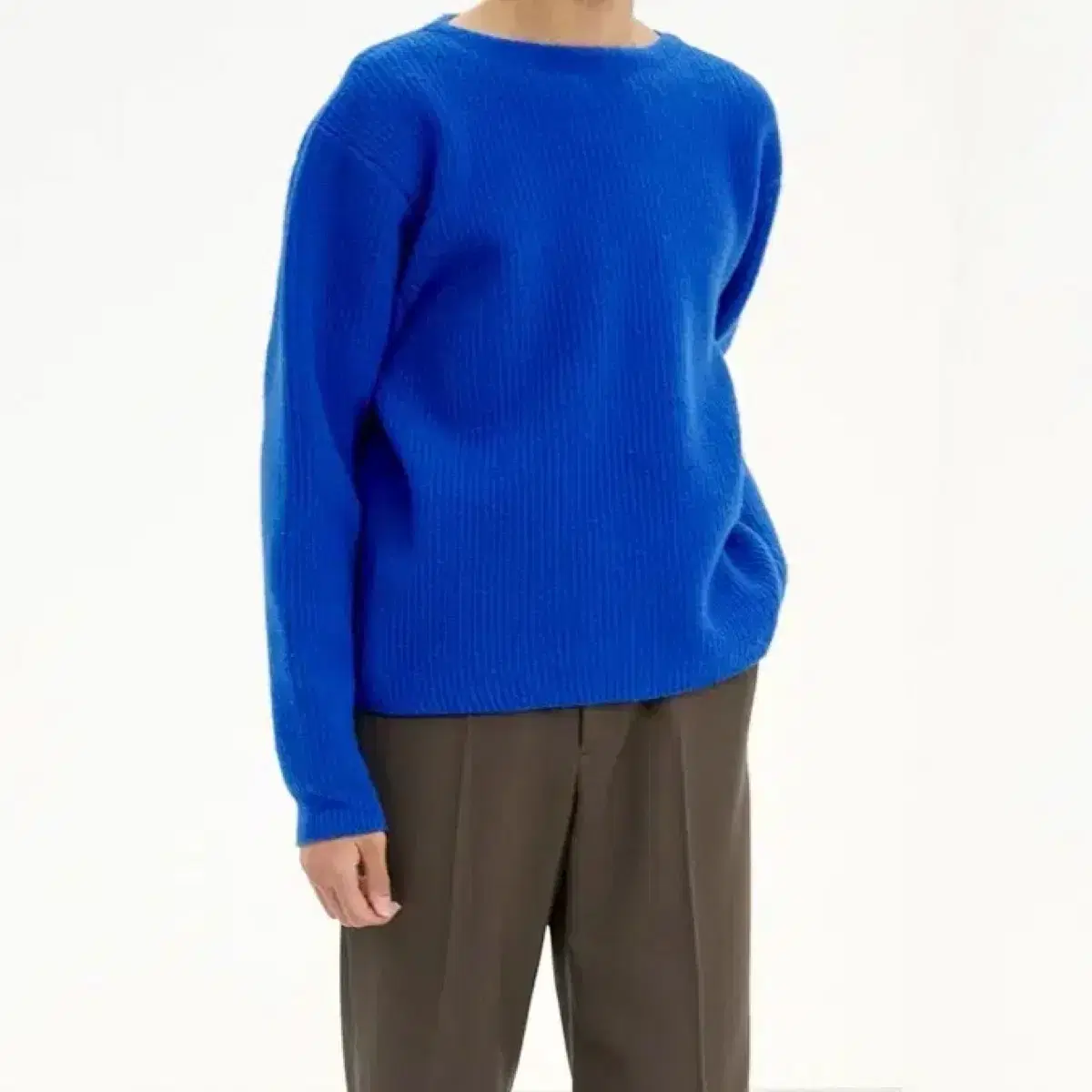 (5) Aurari French Merino Knit Royal Blue