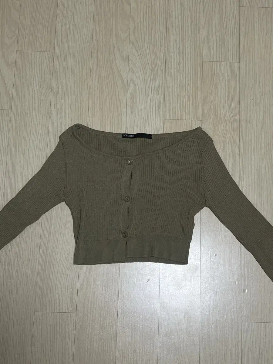 Bohemian Seoul Khaki Cardigan