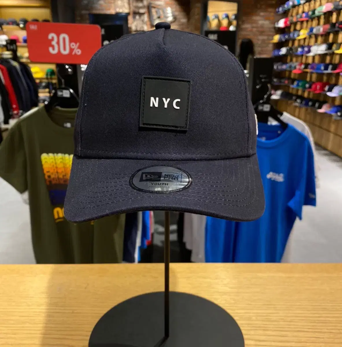 New Era 940KF K-Frame NYC Black Rubber Logo Ballcap