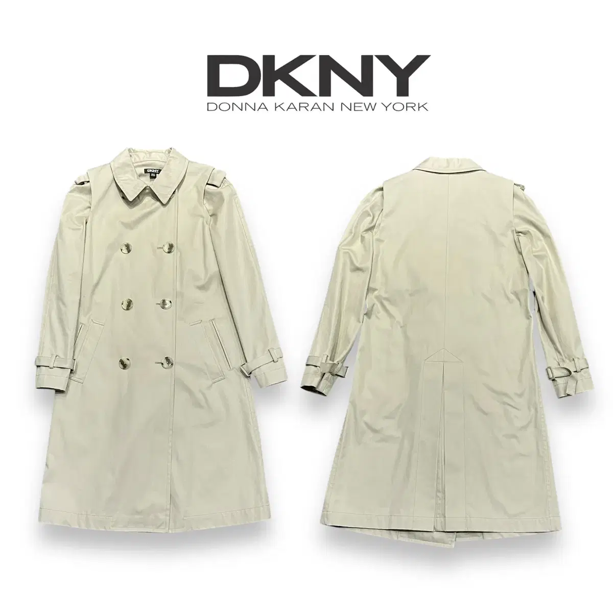 DKNY 더블 트렌치 코트