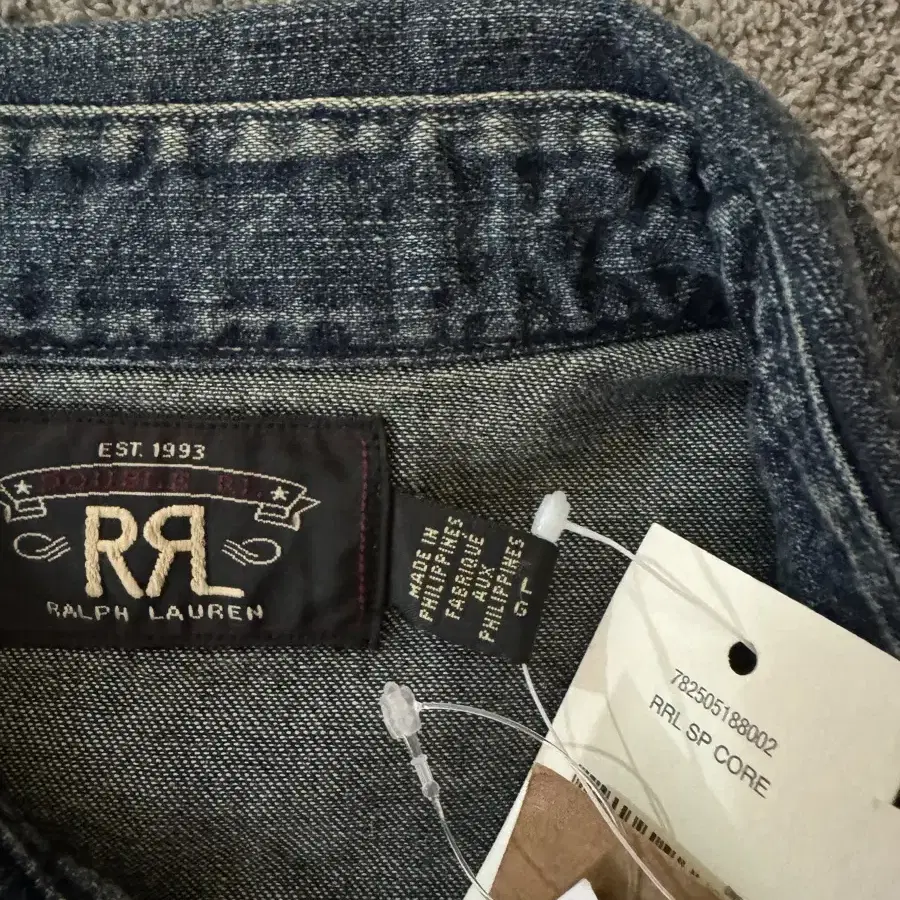 RRL 슬림핏 데님 웨스턴 셔츠 라지 택채 새제품