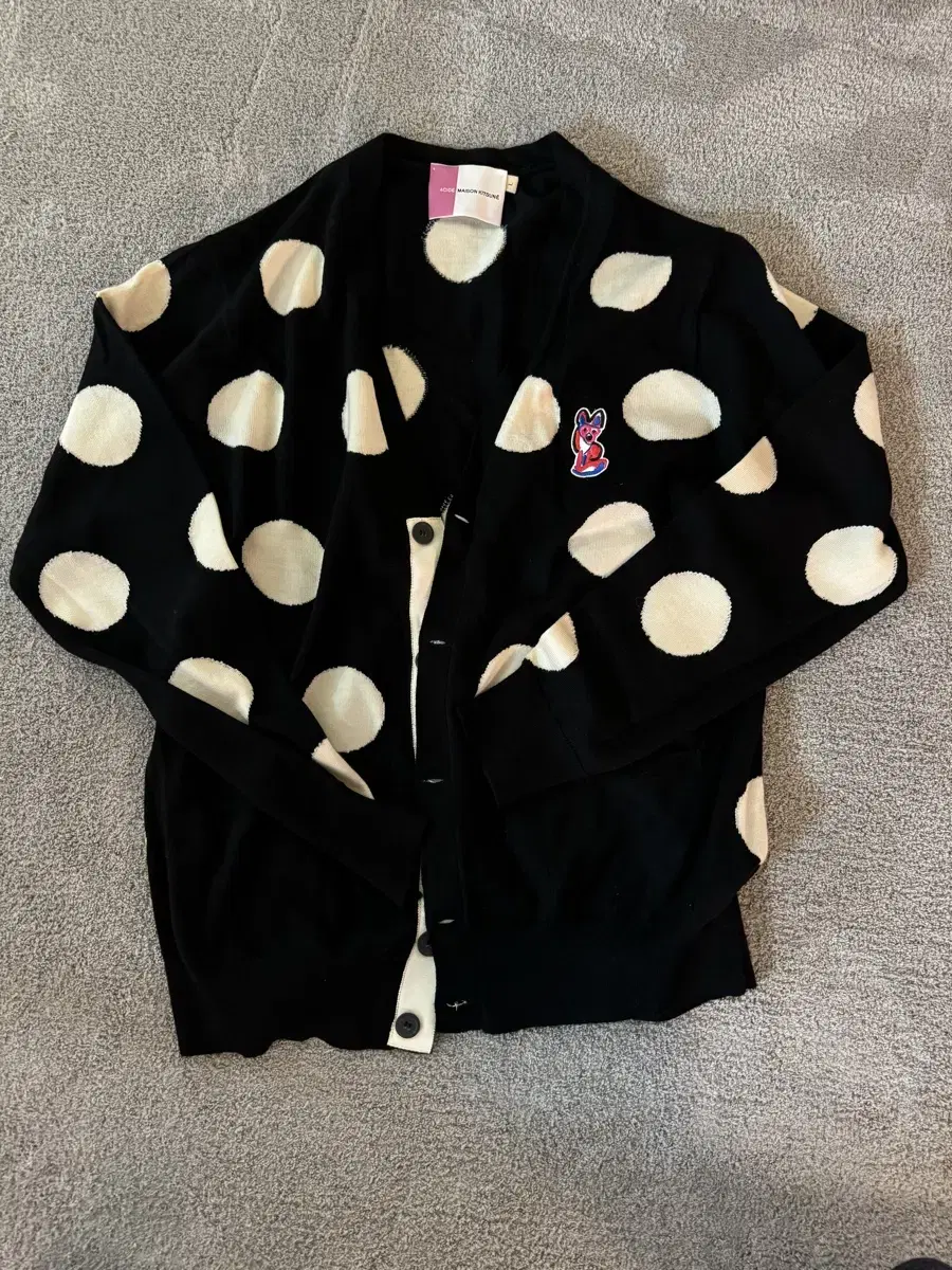 Maison Kitsune Acid Dot Cardigan Large