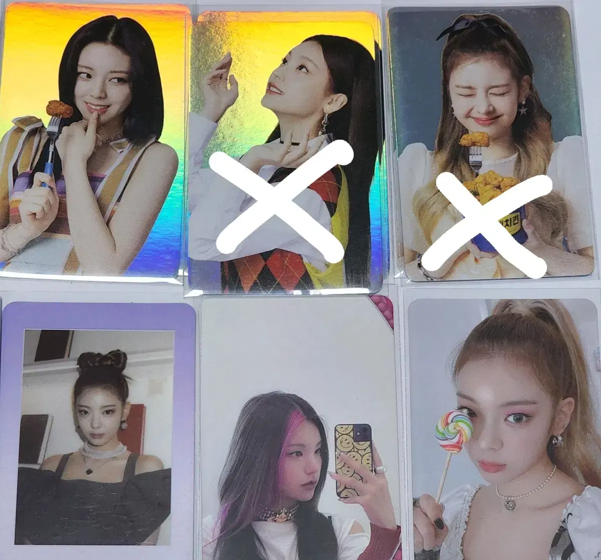 Itzy Gourmet Chicken photocard yuna 2 sheets in bulk