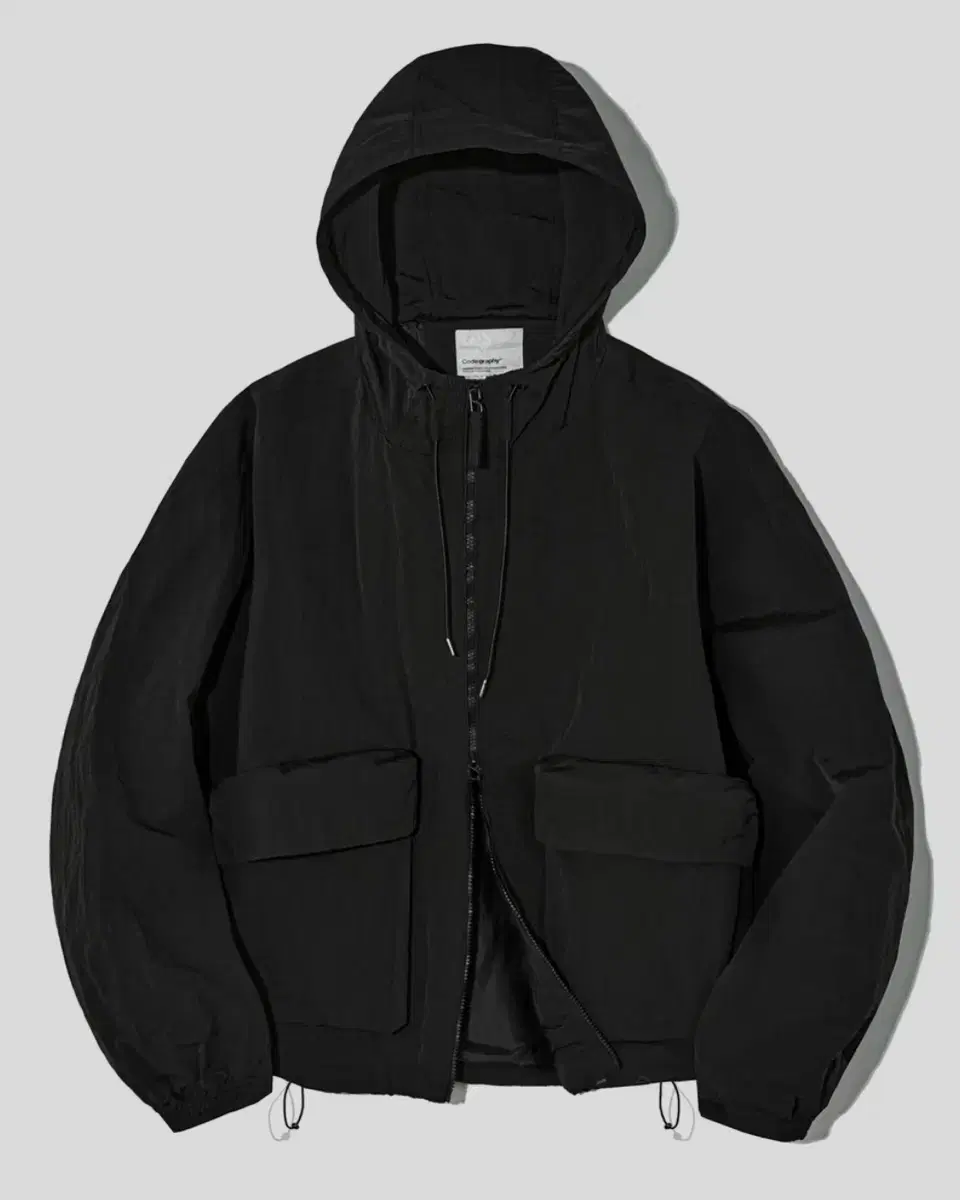 Codography Nylon Reachpocket Hooded Windbreaker Black L