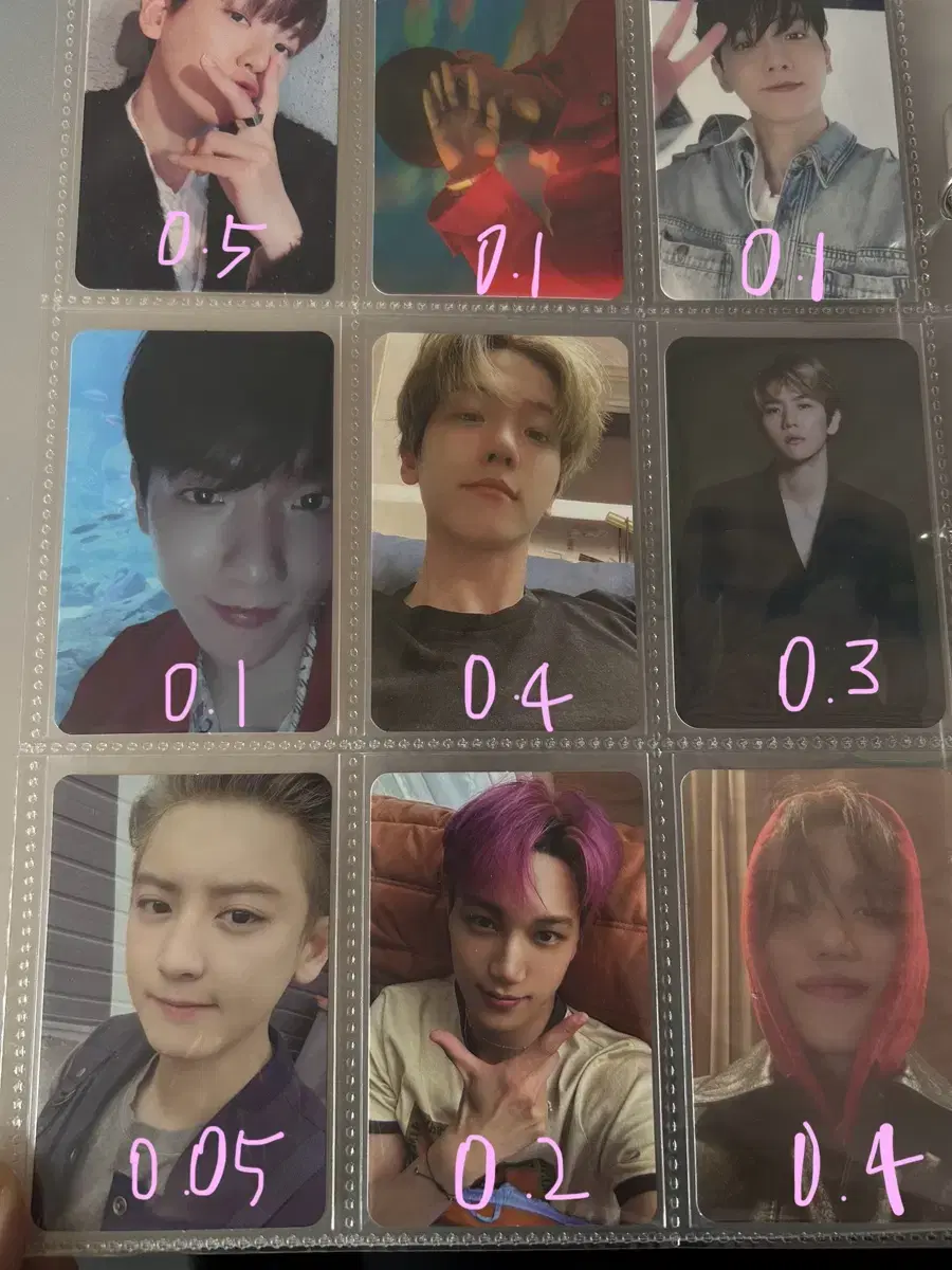 Exo photocard baekhyun kai xiumin Chanyeol