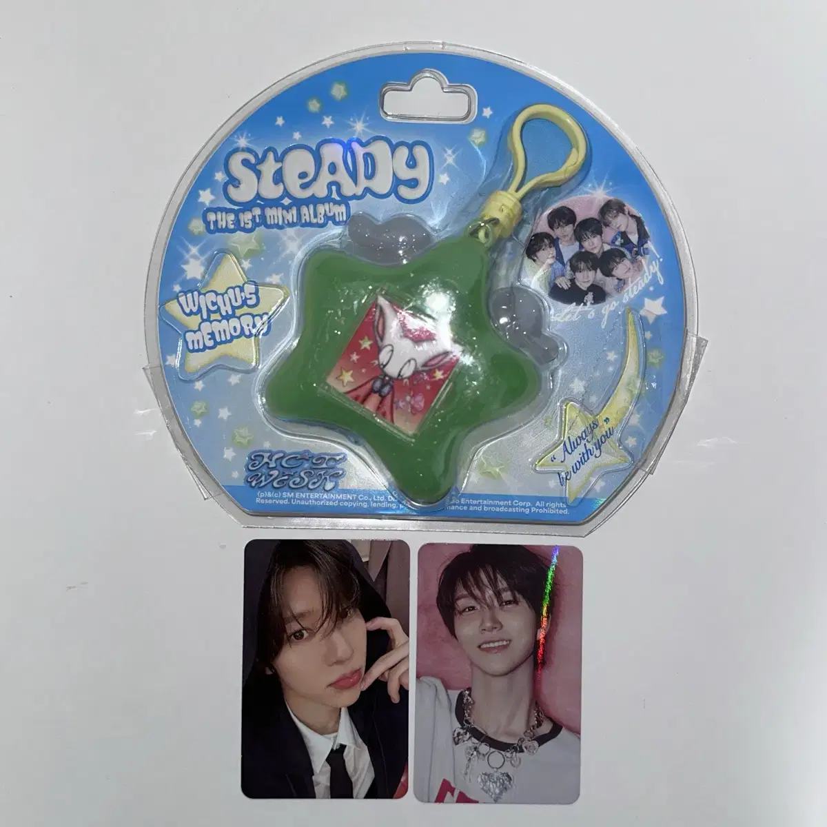 Unsealed) nct wish Steady keyring riku version (with album photocard, pre-order benefit photocard)