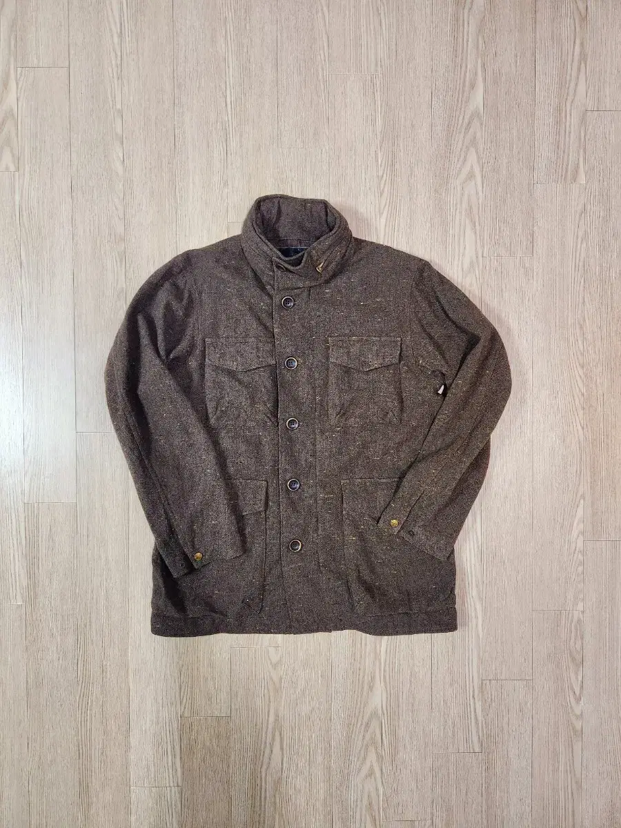 Brown Wool Boccasi Field Jacket in Go West Japan