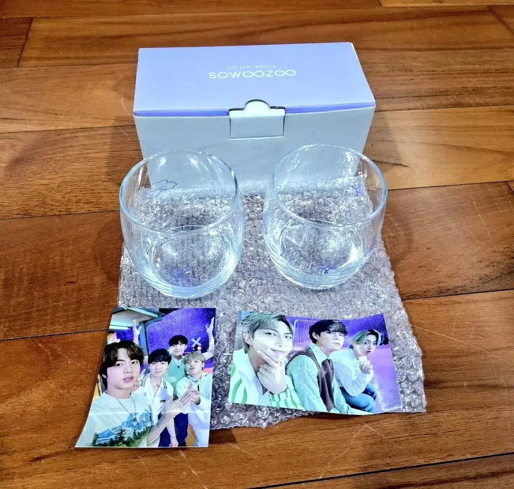 BTS bangtan Sowoozoo Glass Set Cup BTS SOWOOZOO