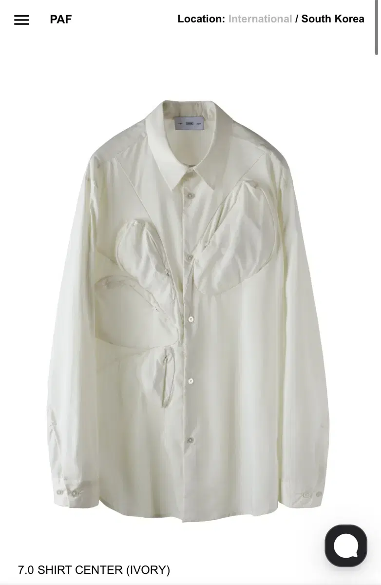 paf  7.0 SHIRT CENTER (IVORY) m