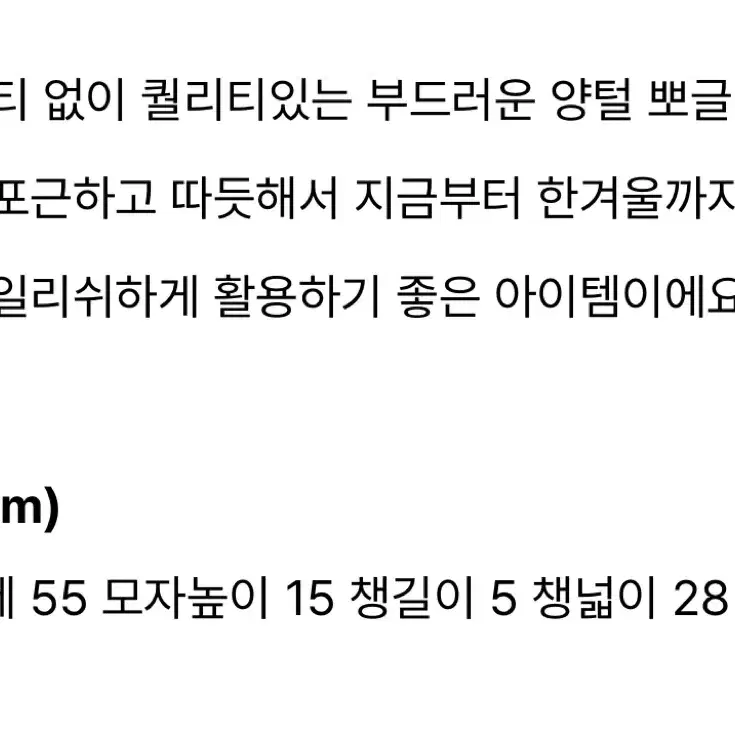 새상품)뽀글이 벙거지 버킷햇