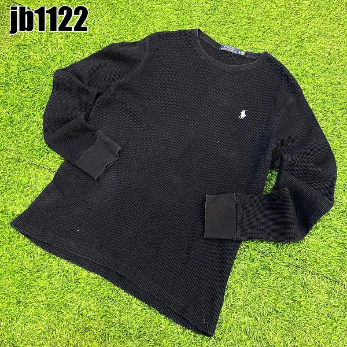 Polo Waffle Knit Long Sleeve XL