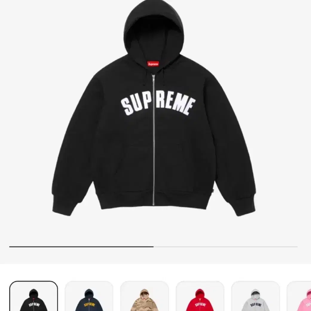 슈프림 아크써멀 후드집업 블랙 24fw Supreme Arc Therma